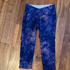 Blue and Purple Capri Leggings